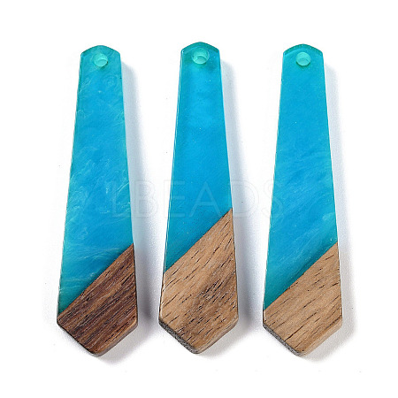 Resin & Wood Pendants WOOD-F015-05G-1