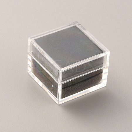 Square Transparent Plastic Loose Diamond Box CON-WH0084-52B-1