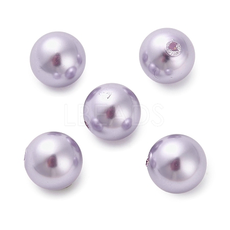 Baking Paint Pearlized Glass Pearl Round Beads HY-Q001-02A-03-1