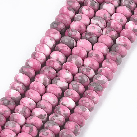 Synthetic Ocean White Jade Beads Strands X-TURQ-T002-01B-1