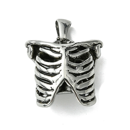 304 Stainless Steel Pendants STAS-C099-06AS-1