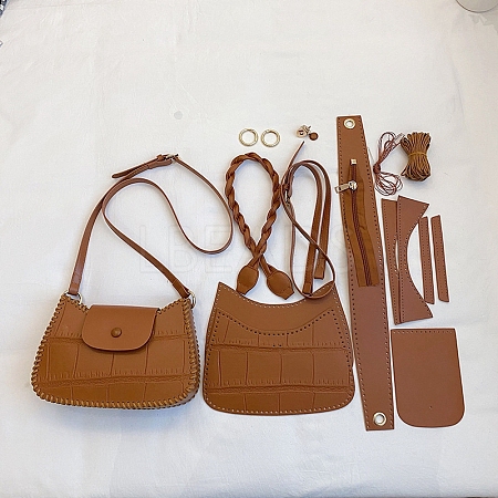 DIY Imitation Leather Crossbody Lady Bag Making Kits PW-WG56265-02-1