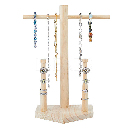 Wooden Baseball Ring Display Holder RDIS-WH0011-37B-1