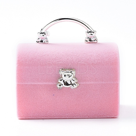 Lady Bag with Bear Shape Velvet Jewelry Boxes X-VBOX-L002-E03-1