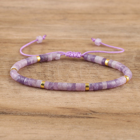 Natural Lepidolite Beaded Braided Bracelets QH4784-12-1