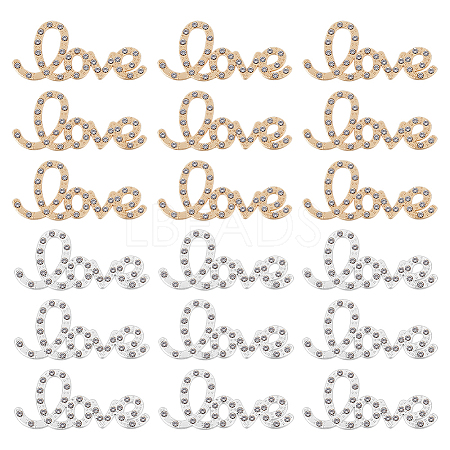 40Pcs 2 Colors Alloy Rhinestone Cabochons FIND-FH0010-89-1