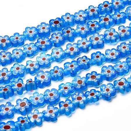Handmade Millefiori Glass Bead Strands X-LAMP-J035-8mm-17-1