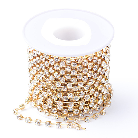 Iron Rhinestone Strass Chains CHC-T002-SS6-01C-1-1
