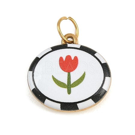 Printed 304 Stainless Steel Pendants LS-SA-CBAE390-03G-1