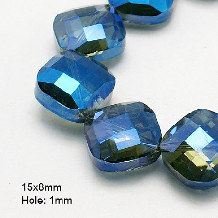 Electroplate Glass Beads Strands EGLA-D029-5-1