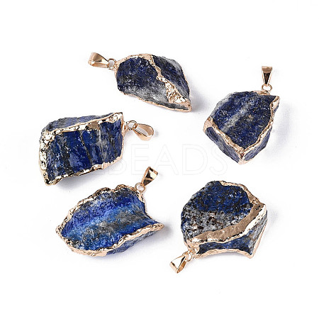 Raw Rough Natural Lapis Lazuli Pendants G-N349-13A-G-1
