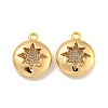 Brass Micro Pave Clear Cubic Zirconia Pendants KK-U006-07G-01-1