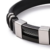 Men's Silicone Cord Bracelet BJEW-M206-02GP-2