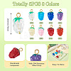 8Pcs Lampwork Pendants PALLOY-TAC0157-4
