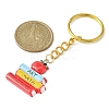 Graduation Theme Alloy Enamel & Resin Pendants Keychain KEYC-JKC00502-4