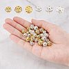 100Pcs 4 Styles Alloy with Rhienstone Beads RB-AR0003-15-3