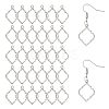 Alloy Open Back Bezel Pendants FIND-WH0111-887P-1