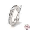 Rhodium Plated 925 Sterling Silver Twister Clasps STER-E056-026P-A-1