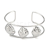 Non-Tarnish 304 Stainless Steel Wide Textured Open Cuff Bangles BJEW-Q348-05P-12-2