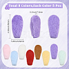 40Pcs 8 Colors Double Face Wool Fibre Cabochons FIND-SC0020-31-2
