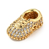 Brass Micro Pave Clear Cubic Zirconia Beads KK-G493-07G-2