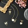 4Pcs 4 Styles Brass Toggle Clasps KK-CJ0003-53-6