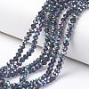 Electroplate Transparent Glass Beads Strands EGLA-A034-T4mm-Q11-1