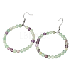 Fashionable Natural Fluorite Hoop Earrings for Women KJ9273-12-1