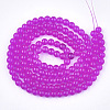 Baking Painted Imitation Jade Glass Round Bead Strands DGLA-Q021-6mm-04-2