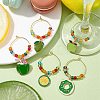 Fruit Alloy Enamel Wine Glass Charms AJEW-JO00224-2