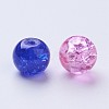 Baking Paint Crackle Glass Beads DGLA-X0006-8mm-06-3