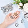 Alloy Hollow Moon Big Pendants FIND-NB0002-45-4