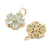 Brass Micro Pave Cubic Zirconia Charms KK-C051-01G-03-2