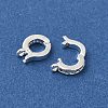 Rack Plating Brass Micro Pave Clear Cubic Zirconia Enhancer Shortener Bails KK-F883-12S-2