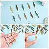 180Pcs 6 Styles Alloy Pendant Feather Pendant DIY Vintage Jewelry Accessories JX562A-3