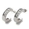 Crystal Rhinestone Round Stud Earrings EJEW-B026-09P-1
