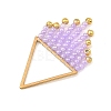 Glass Seed Beads Tassel Pendants PALLOY-MZ01455-01-2