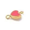 Ion Plating(IP) 304 Stainless Steel Enamel Heart Connector Charms STAS-G351-08G-03-2