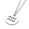 Non-Tarnish 304 Stainless Steel Pendant Necklaces NJEW-E147-01P-1