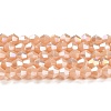 Opaque Solid Color Electroplate Glass Beads Strands GLAA-F029-P4mm-A06-1