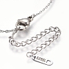 304 Stainless Steel Initial Pendant Necklaces NJEW-P240-05-4