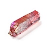 Electroplated Natural Quartz Pendants G-P315-B01-07G-2