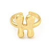 Brass Letter Open Cuff Rings for Women RJEW-G313-01H-G-2