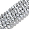 Electroplate Opaque Glass Beads Strands X-EGLA-A035-P8mm-A22-1