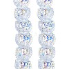 Electroplate Baking Paint Transparent Glass Beads Strands GL-CBA17FF-01G-3