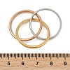 201 Stainless Steel Trinity Interlocking Ring Finger Rings FS-WG6776A-03-4