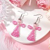 Glass Seed Beads Angle Dangle Earrings EJEW-MZ00288-02-2