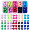 200Pcs 10 Colors Forsted Glass Beads GLAA-TA0003-28-2