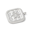 304 Stainless Steel Rhinestone Pendants STAS-Z122-55P-2