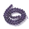 Natural Amethyst Beads Strands G-P428-08-8mm-1